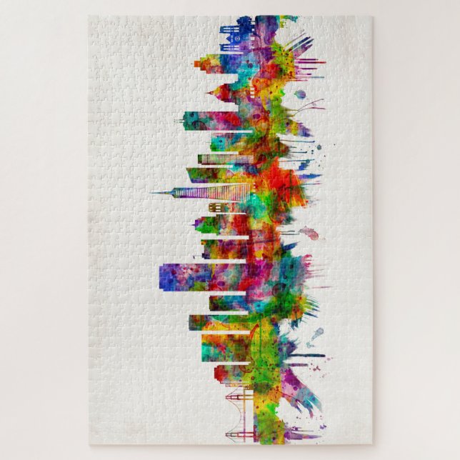 Quebra-cabeça Skyline da Califórnia em São Francisco (Vertical)