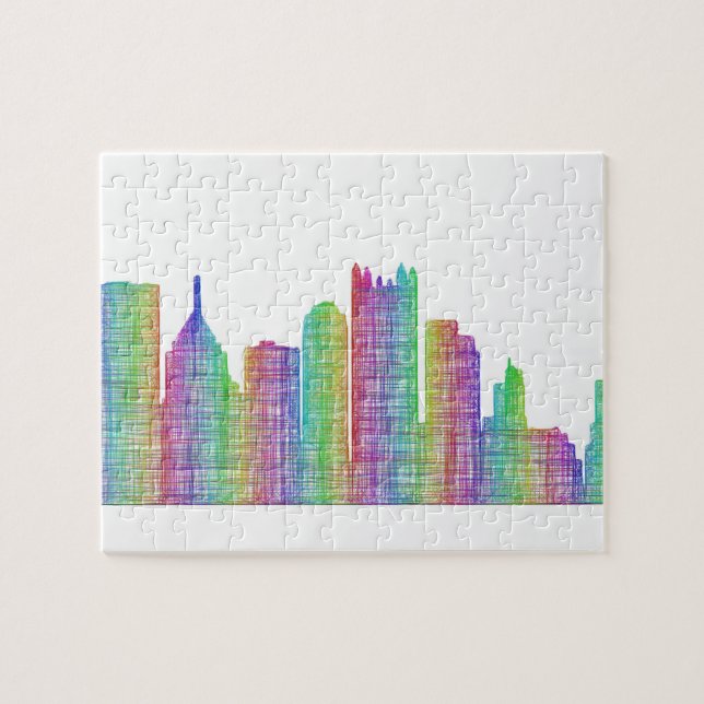 Quebra-cabeça Skyline da cidade de Pittsburgh (Horizontal)