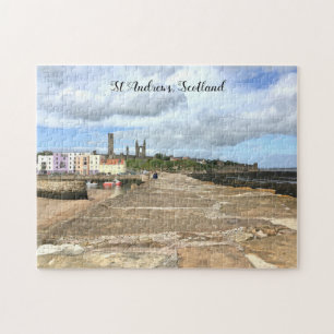 Quebra-cabeça Skyline da Rua Andrews, Fife, Escócia com Pier
