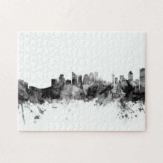 Quebra-cabeça Skyline de Calgary Canadá (Horizontal)