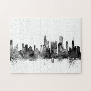 Quebra-cabeça Skyline de Chicago Illinois
