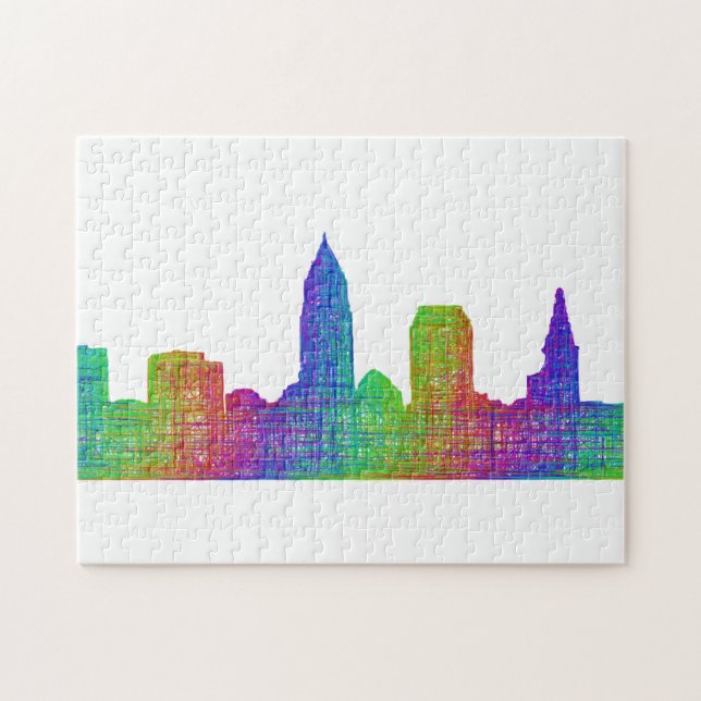 Quebra-cabeça Skyline de Cleveland (Horizontal)