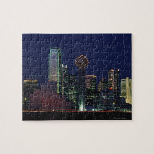 Quebra-cabeça Skyline de Dallas na noite