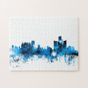 Quebra-cabeça Skyline de Detroit Michigan
