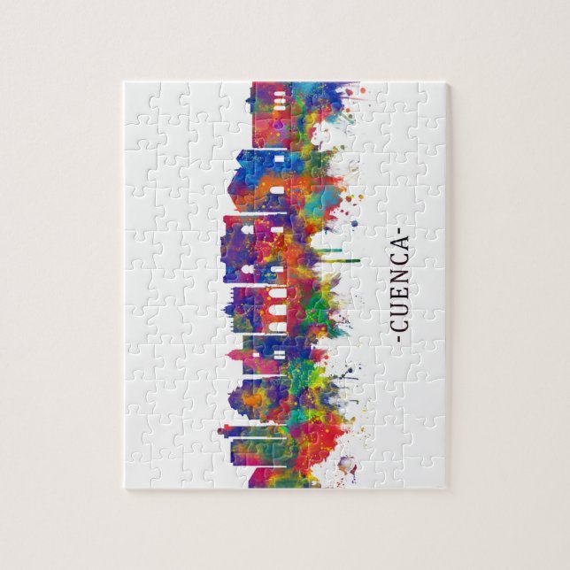 Quebra-cabeça Skyline de Espanha Cuenca (Vertical)