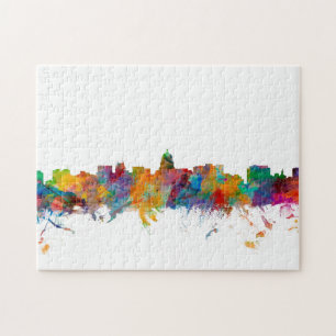 Quebra-cabeça Skyline de Madison Wisconsin