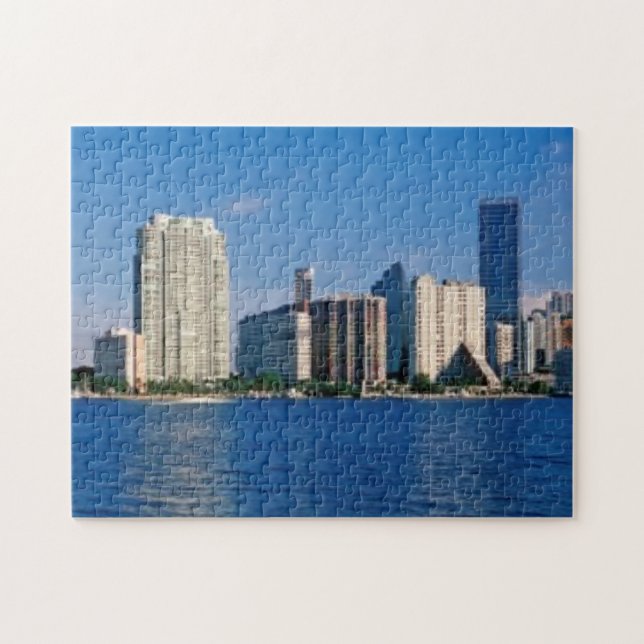 Quebra-cabeça Skyline de Miami, Florida (Horizontal)