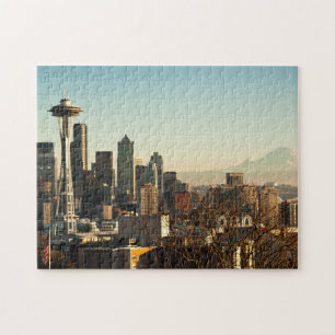 Quebra-cabeça Skyline de Seattle e agulha do centro do espaço