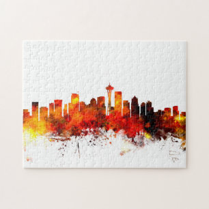 Quebra-cabeça Skyline de Seattle Washington