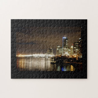 Quebra-cabeça Skyline de Vancôver na noite