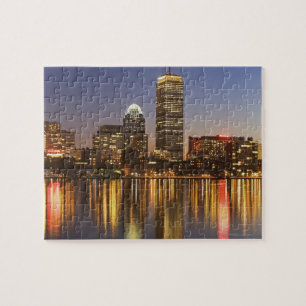 Quebra-cabeça Skyline dos EUA, Massachusetts, Boston no