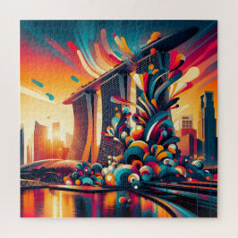 Quebra-cabeça Skyline Fantasy: Marina Bay, de Cingapura