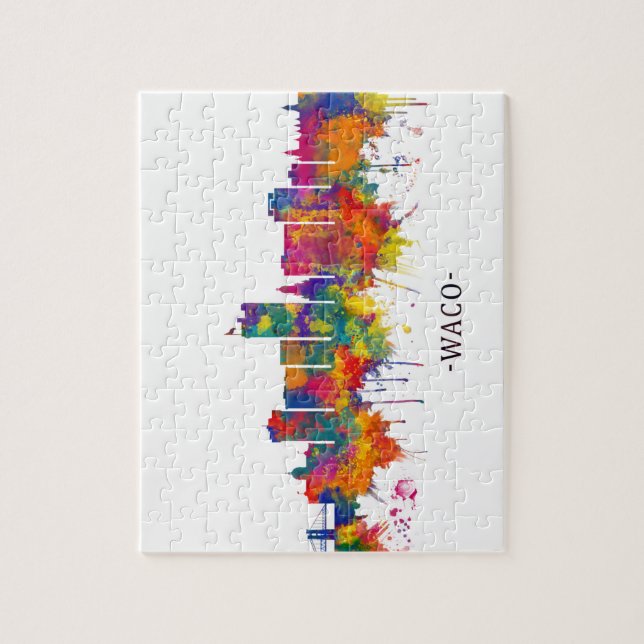 Quebra-cabeça Skyline Waco Texas (Vertical)