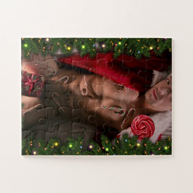 Quebra-cabeça SlipperyJoe masculino do peito seis pacotes de est (Horizontal)