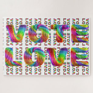 Quebra-cabeça SlipperyJoe voto amor igualdade pelo pelo colorido