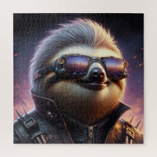 Quebra-cabeça Sloth Cyberpunk (Vertical)