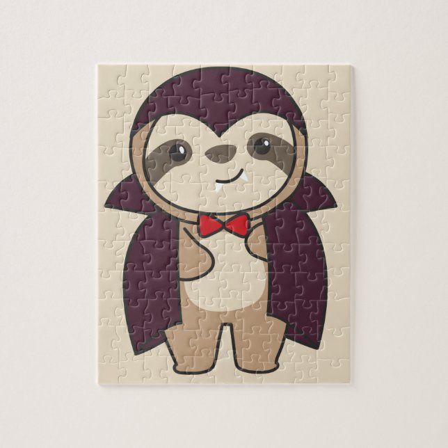 Quebra-cabeça Sloth Halloween Vampiro do Diabo Bonito Costume Ji (Vertical)