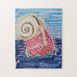 Quebra-cabeça Snail on the Strawberry