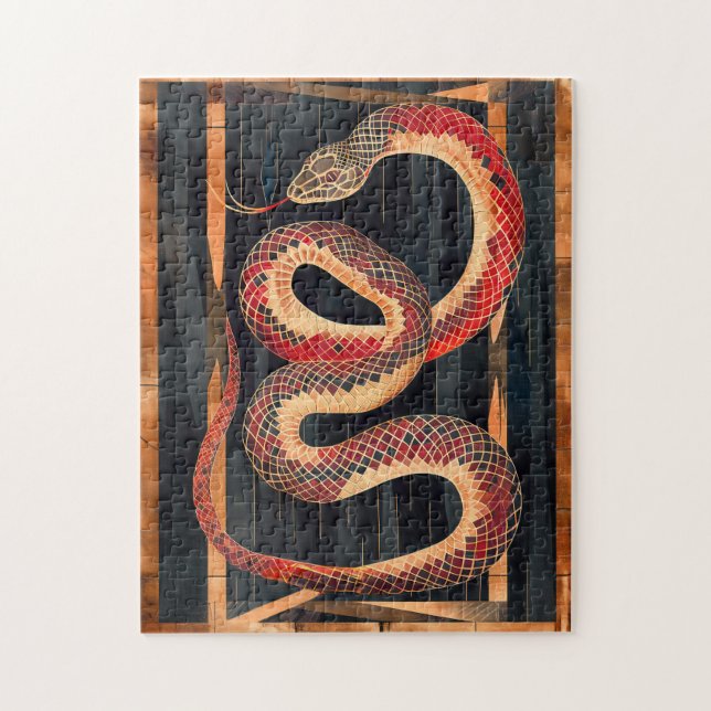 Quebra-cabeça Snake Totem – Transformative Deco Symbol (Vertical)
