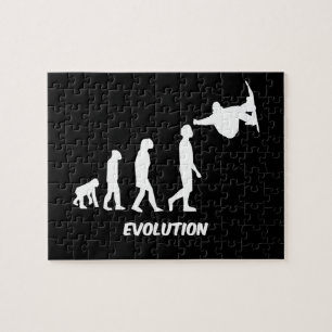 Quebra-cabeça snowboarding da evolução