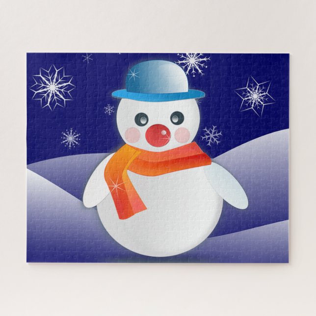 Quebra-cabeça Snowman de Natal (Horizontal)