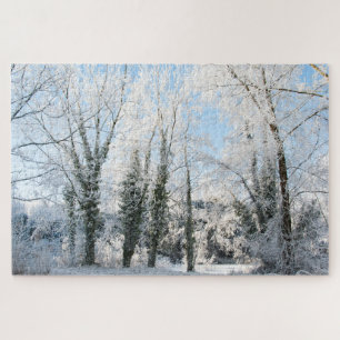 Quebra-cabeça Snowy Trees Winter, 1014 peças de Jigsera Quebra-c