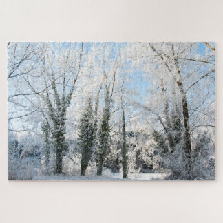 Quebra-cabeça Snowy Trees Winter, 1014 peças de Jigsera Quebra-c