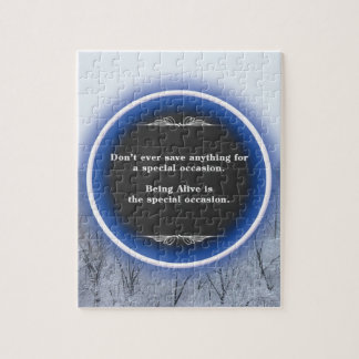 Quebra-cabeça Snowy Winter Scene Quote