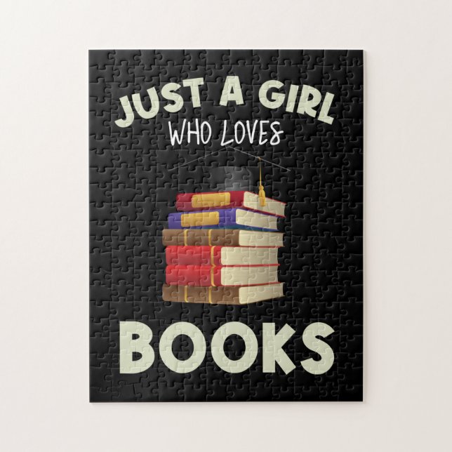 Quebra-cabeça Só Uma Menina Que Ama Os Presentes De Livros (Vertical)