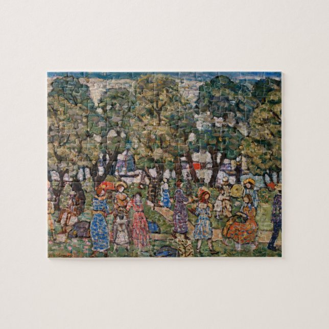 Quebra-cabeça Sob as Árvores de Maurice Prendergast, Belas Artes (Horizontal)