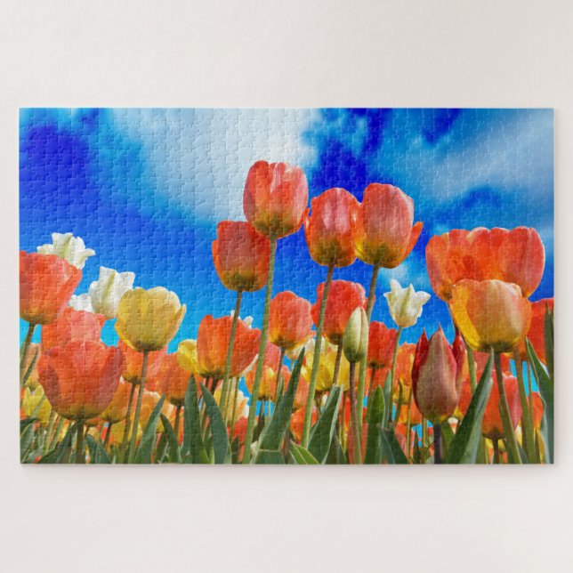Quebra-cabeça Sob Um Céu de Tulipas (Horizontal)