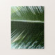 Quebra-cabeça Sobreposição das bordas das palmas Abstrato Verde  (Vertical)