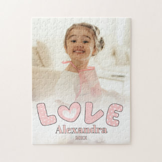 Quebra-cabeça Sobreposição de Foto com Nome Personalizado e Rote