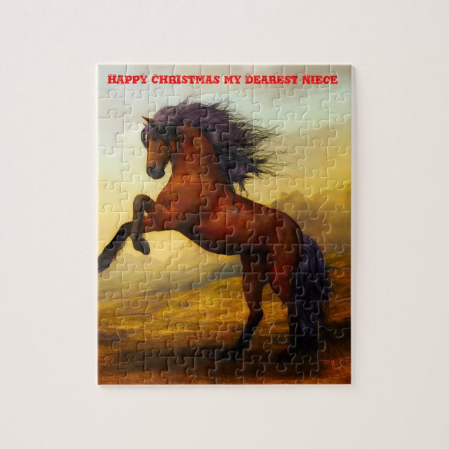 Quebra-cabeça Sobrinha de Natal. (Vertical)