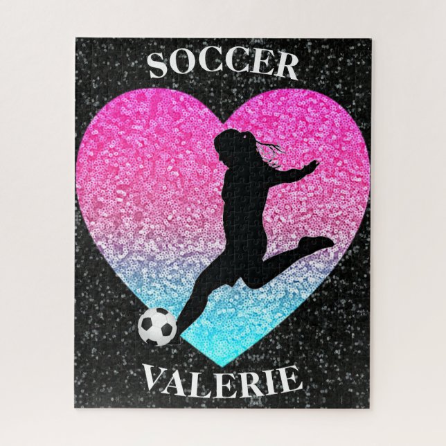 Quebra-cabeça Soccer Girls Glam Personalized Jigsaw Puzzle (Vertical)