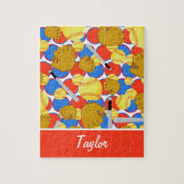 Quebra-cabeça Softball colorido