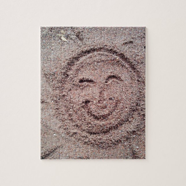 Quebra-cabeça Sol sorridente, Sand Emoticon, Summer Emoji (Vertical)