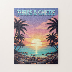 Quebra-cabeça Sol tropical das ilhas Turks e Caicos