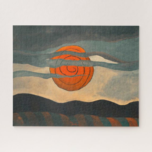 Quebra-cabeça Sol Vermelho | Arthur Dove | (Horizontal)
