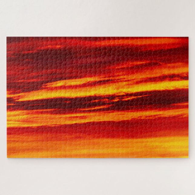 Quebra-cabeça Sol vermelho brilhante (Horizontal)