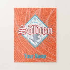 Quebra-cabeça Solden Tirol Retro Skier Vintage Ski Holiday