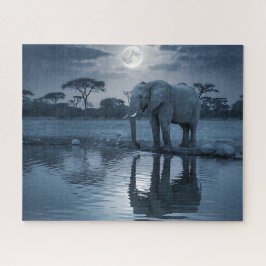 Quebra-cabeça Solitude da meia-noite do elefante