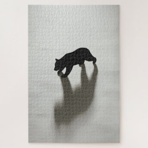 Quebra-cabeça Sombra de Urso Negro na Solidão Branca