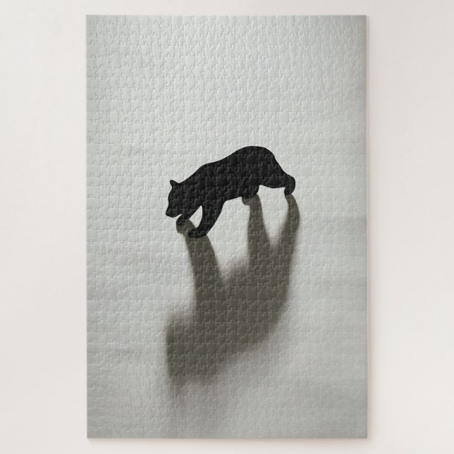 Quebra-cabeça Sombra de Urso Negro na Solidão Branca (Vertical)