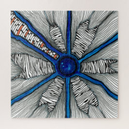 Quebra-cabeça Sombras de Azul e Preto