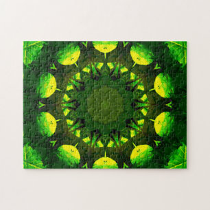 Quebra-cabeça Sombras de Verde   Mandala Art