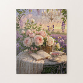 Quebra-cabeça Sonhadora, cena de foco suave de uma lavanda, Flor