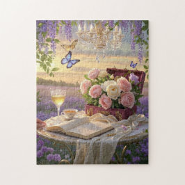 Quebra-cabeça Sonhadora, cena de foco suave de uma lavanda, Flor