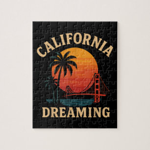 Quebra-cabeça Sonho da Califórnia Ponte Golden Gate Pôr do Sol