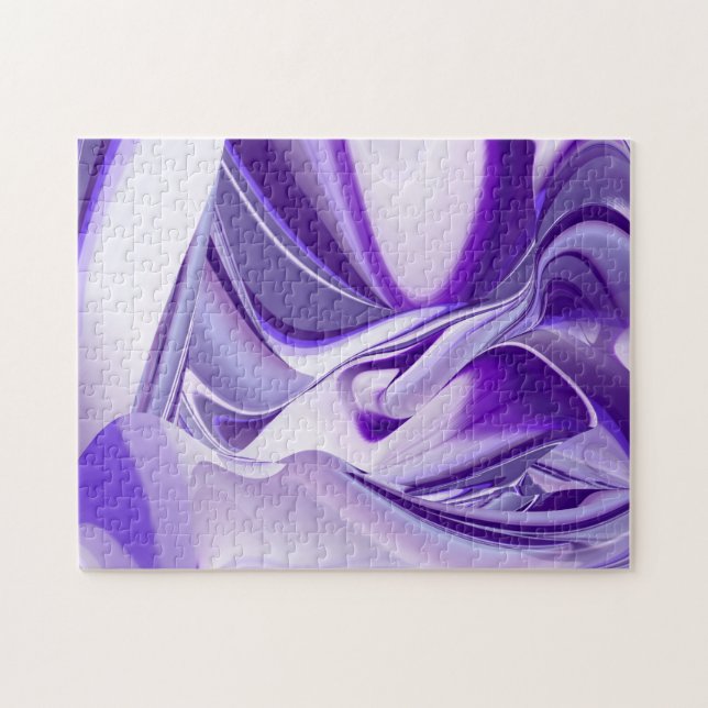 Quebra-cabeça Sonhos de Arco-Íris de Flor Roxo (Horizontal)